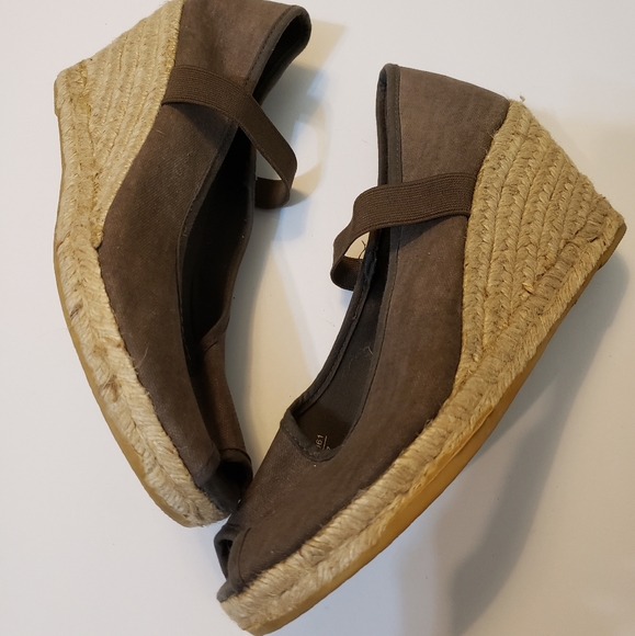 Montego Bay Club Espadrille Wedges sz 9 color gray - Picture 3 of 9